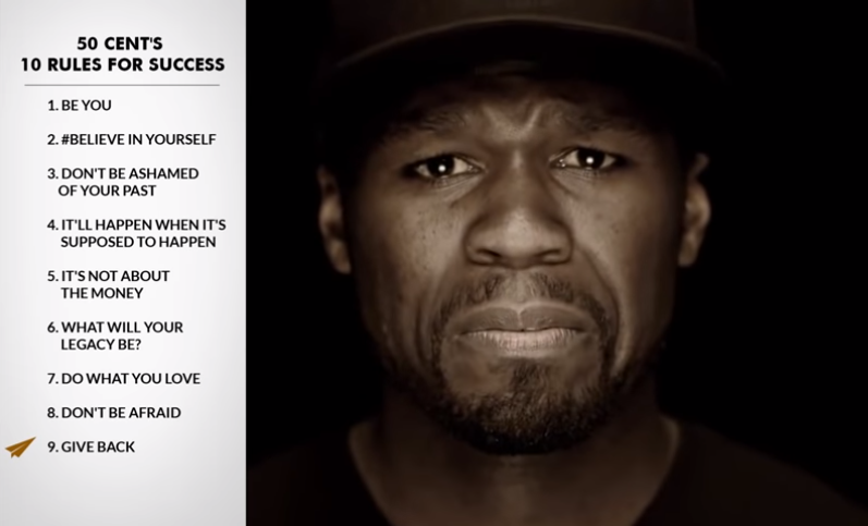 50 Cent’s Top 10 Rules For Success