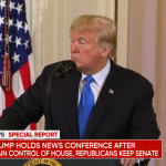 President Trump holds Press Conference after Midterm Elections, Democratic Party gains control of House, Republicans retain Senate
